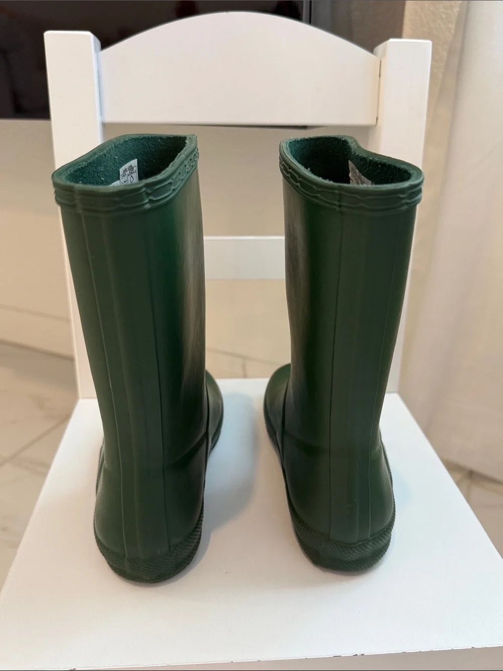 Hunter Green Tall Waterproof Rain Boots